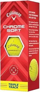 [Callaway] Golf Balls Chrome Soft Triple Track Yellow Ball Pack of 3 BL CG CHRMSFT YLW 24 TRPLTRK 3B PK