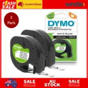 Dymo 10697 LT Paper Labels for LetraTag Label Makers -12mm x 4m Roll- 2-Pack