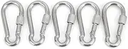 Locking Carabiner Clip Heavy Duty Spring Snap Hook Nut Lock Camping