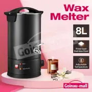 Wax Melter 8L Electric Melting Pot Furnace Spout for Soy Bees Soap Candle Making