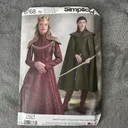 Simplicity Pattern 8768 Sz 14-22 Game Of Thrones Medieval Costume Cosplay