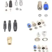 Die Set for Hand Press Machine, 9mm Single and Double Cap Rivet Dies, 5mm Eyelet