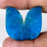 28.70 Cts Excellent Apatite Cabochon Matched Pair Reiki Healing Earrings Supply