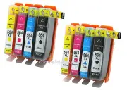 8PK BKCMY Ink For HP 564 564XL PhotoSmart 5510 5515 6515 7510 DeskJet 3520 3522
