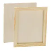 4pcs Unfinished Wood Canvas Panel 9x7" Deep 0.4" Wooden Panel Boards