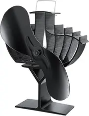 Hanaoyo Upgraded Wood Stove Fan High Airflow, Large-Sized Heat Powered Stove Fan Non Electric Fireplace Fan, Stove Accessories, for Wood/Gas/Log Burner Stove/Fireplace
