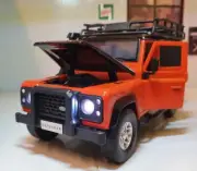 Land Rover Defender TDCi 110 Tangiers Orange Doors Open Lights 1:32 Scale Model