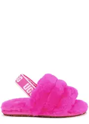 Ugg Kids Fluff Yeah Shearling Sliders (IT22-IT29) - Pink - 11 Junior 11 JUNIOR