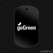 Go Green Keychain GI dog tag engraved many colors JDM go green environmental