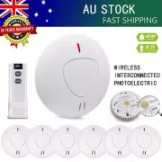 PHOTOELECTRIC Smoke Alarm Detector INTERCONNECTED Qld 10 year Battery Wireless
