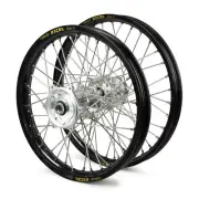 Honda XR400R 1996-2008 Wheel Set Black Excel SNR MX Rims Silver Talon Hubs 21/18