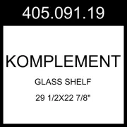 IKEA KOMPLEMENT Glass Shelf Beige 29 1/2x22 7/8" 405.091.19