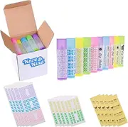 Lip Balm Container Tubes - 25-Pack (5x5 colors) - DIY - 3/16 Oz (5.5 ml) - Including 25 Writeable (5x5 colors) & 25 Printed Stickers - Twist Mechanism and Cap - Empty - Make Lip Balm Chapsticks