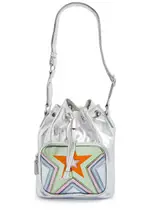 Stella Mccartney Kids Metallic Faux Leather Bucket bag - Silver Silver - One ONE