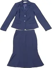 [Hobemty] Women's 2 Piece Skirt Suit Set 2025 Trendy Work Blazers and Fishtail Pencil Skirts