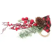 Jewelry Tray Berry Napkin Rings Christmas Table Decorations for Home Use