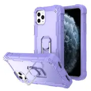 MCC Stylish Shockproof iPhone 11 Pro Case Cover Apple Heavy Duty Tough [Purple+Purple]