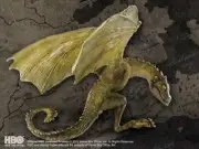 GAME OF THRONES DAENERYS TARGARYEN RHAEGAL FIGURE BABY DRAGON SCULPTURE STATUE