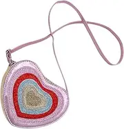 [HORIALENCE] Heart Crossbody Wallet for Adorable Glitter Shoulder Bag with Strap Cute Heart Shaped Purse Coin and Item Holder Design