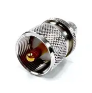 1pc RF Coax Adapter SMA Male Plug to UHF PL-259 Male Plug Nickel Plated