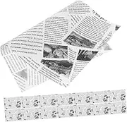 120sheets Vintage Food Wrap Paper Greaseproof Multi-Function Sandwich French Fries Paper Food-Grade Grease Resistant Baking Helper for Parties Daily Use
