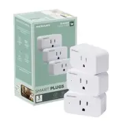Merkury Smart Wi-Fi Plug,Compatible with Alexa and Google Assistant,White 15 Amp