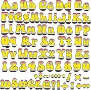 Qyeahkj 260 PCS Pencil Bulletin Board Letters and Punctuation Cutout Yellow Pencils Alphabet Chalkboard Decoration Classroom Letters Poster Home Wall Door Window Display Back to School Supplies