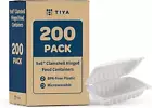 TIYA Clamshell Food Containers - White Bulk 200 Pack, 9X6 in - Bpa-Free Plast...