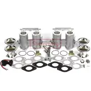 Twin 50mm DCOE Throttle Bodies+ Linkage+ TPS+Air Horns for Weber/Dellorto/Solex
