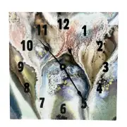 Piece Of Art Wall Clock Decoration Living Room 12x12 Peacock Geode - 519