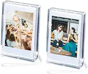 Rieibi 3 Inch Polaroid Frame - Instax Mini Photo Frame for Polaroid and Fujifilm Instax Mini Evo/11/9/8/7+/Link/40 3 Inch Film Photo - Photo Storage Box with Wrist Lanyard