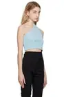 JACQUEMUS LA MAILLE ASCU TOP BLUE GREY