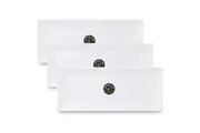 3x Lemon & Lime 49cm Rectangular Melamine Serving Platter Food Server Tray White