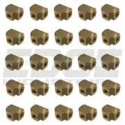 25 PACK BRASS UNION EQUAL TEE FITTING 1/8" NPT FNPT AIR/FUEL/WATER/OIL/GAS