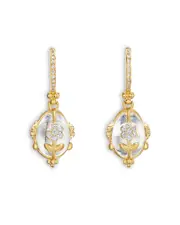 Temple St. Clair 18K Yellow Gold Fj Crystal & Diamond Fiori Amulet Drop Earrings