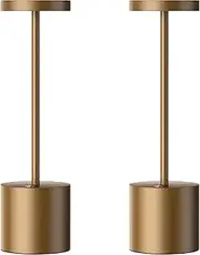 Cordless Table Lamp 5200Mah Operated Portable Rechargeable Battery Led Patio Desk Restaurant Dining Touch Light Small Outdoor Wireless USB Powered Home Bedside Bedroom Reading Lighting Bar Set of 2