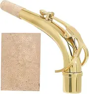 JOINPAYA Saxophone Bend Neck Replacement Alto Sax Neck Brass with Cork Sheet Durable and Lightweight Design for Saxophonists for Alto Saxophone Use
