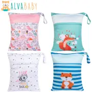 U PICK ALVABABY Diaper Bag Reusable Nappy Bag Fashion Two Zippers Wet Dry Bag