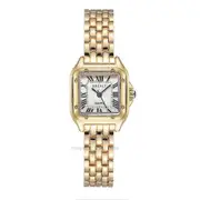 2023 Women's Fashion Square Watches Alloy Strap Ladies Quartz Wristwatches Qualities Female Roman Scale Clock Gold