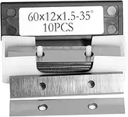 Square 60mm 2-3/8 inch Carbide Inserts Cutter Blades Paint Scraper 2 Edges 60x 12 x 1.5mm for Woodworking Surfacing Groove Helical Planer Cutter Heads and Hand Hold Scraper 10pcs