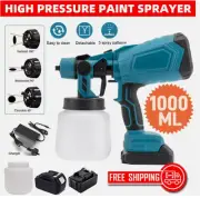 Cordless High Pressure Spray Gun Airless Paint Sprayer For Makita 18V Battery AU