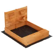 Kids Sandpit Wooden Sandbox Sand Pit With Cover Funnel Outdoor Toys 120Cm