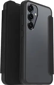 OtterBox React Series Folio Case for Samsung Galaxy S25, Shockproof, Drop-Proof, Premium Folio with Card Holders, Military Standard Tested, Transparent/Black