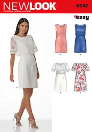 New Look Sewing Pattern 6342 Misses' Dress with or without Overbodice