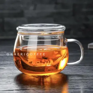 泡茶器杯蓋 300 毫升玻璃杯玻璃濾茶器蓋