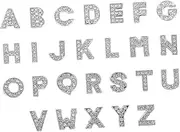 [Gogogmee] 26pcs A- Alphabet Rhinestones Charms Set Alloy Material Versatile Jewelry Making Kit Comfortable Grip No Grinding Create Your Own Pendants