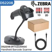 Zebra DS2208-SR7U2100SGC Handheld 1D 2D Barcode Scanner with Stand and USB Cable