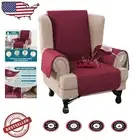 Triple Non-Slip Polyester Wing Chair Cover - 100% Waterproof & Machine Washable