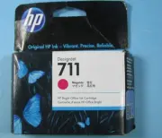 GENUINE HP MAGENTA INK CARTRIDGE - 711 - CZ131A - FACTORY SEALED BOX - EXP 2026