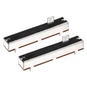 2Pcs Straight Single Linear Slide Potentiometer B50K 73mm(L) 45mm Travel